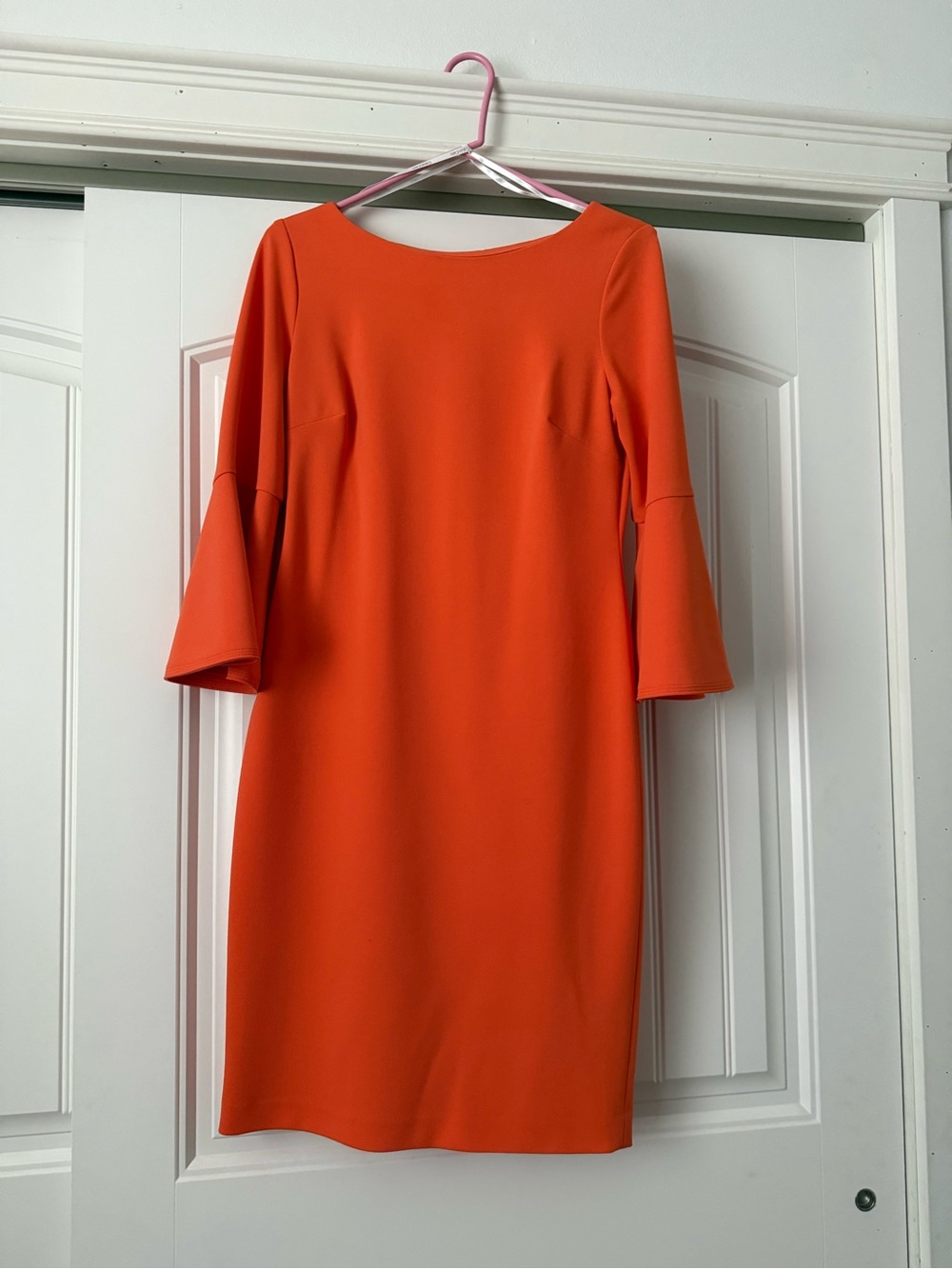 Calvin Klein Coral Bell-Sleeve Shift Dress classy!!